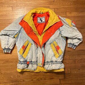 Women's Vintage Denim Multi-Colored Jacket